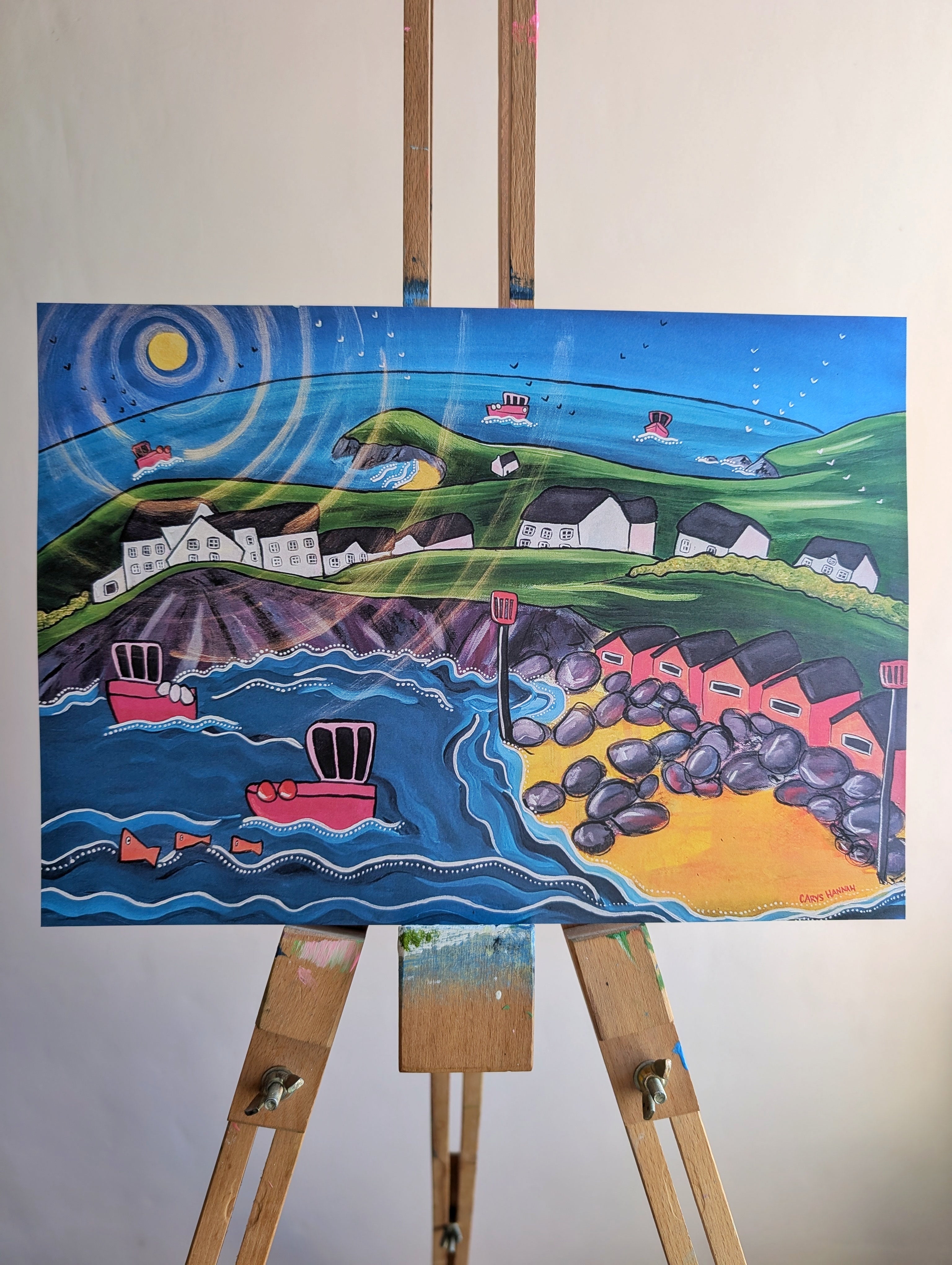 Gwbert & The Cliff Print