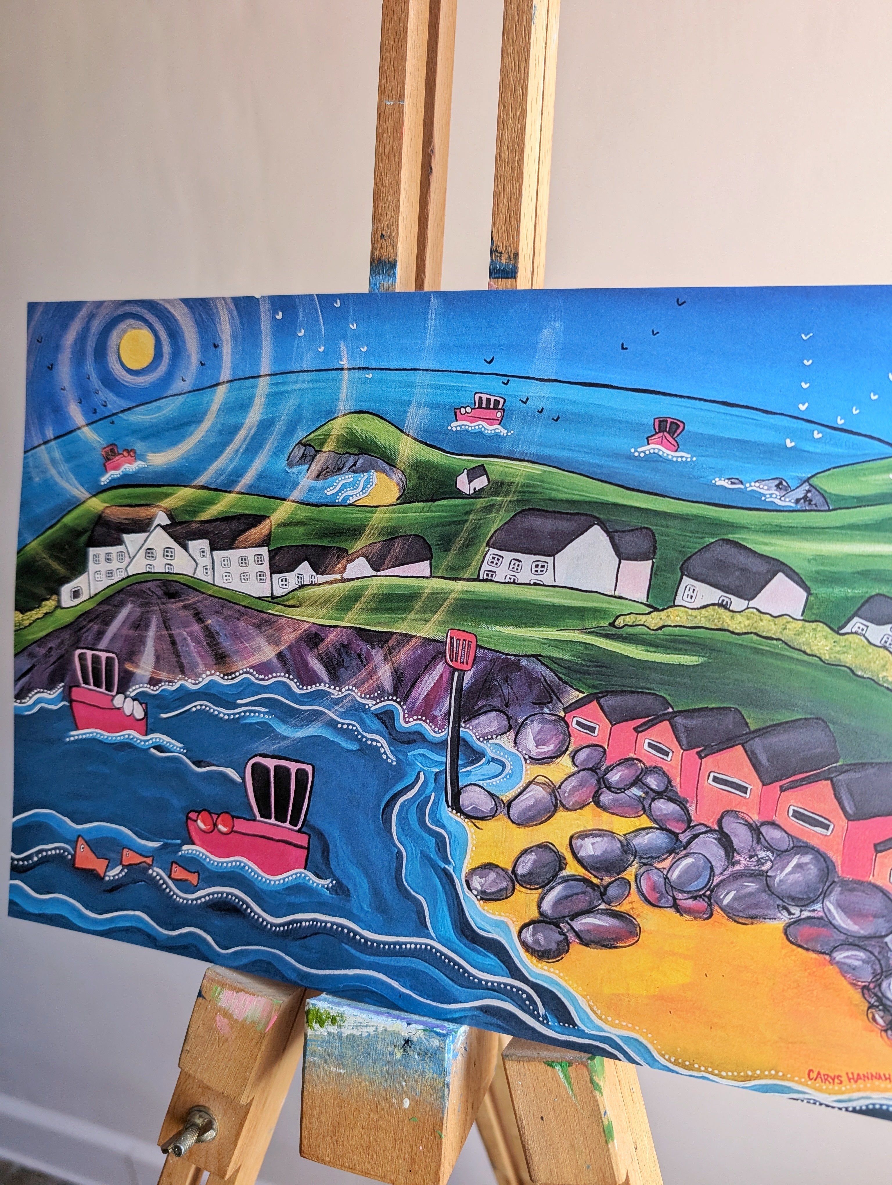 Gwbert & The Cliff Print