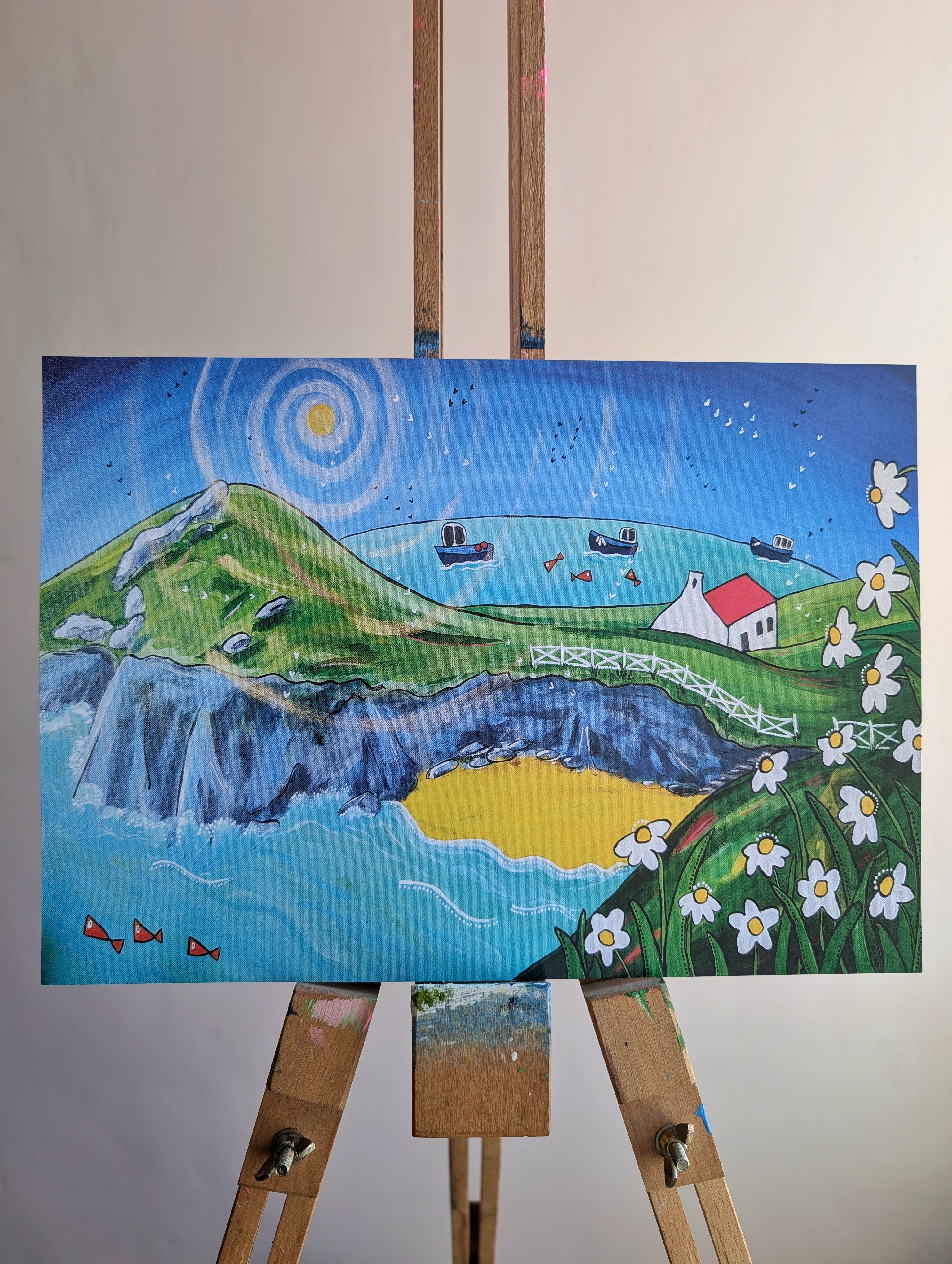 Sunny day in Mwnt Print